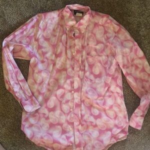 Wrangle pink paisley button up